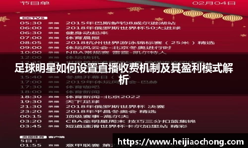 足球明星如何设置直播收费机制及其盈利模式解析